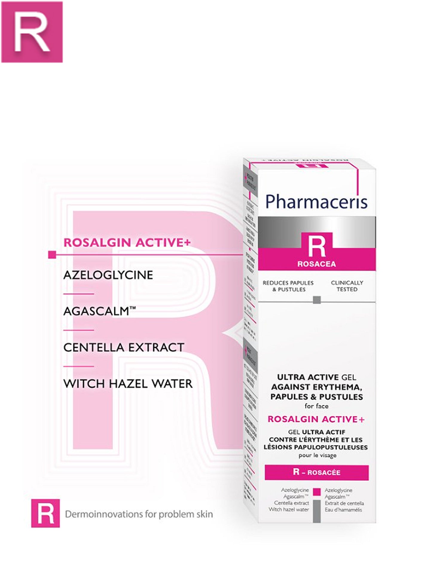 Pharmaceris R ULTRA ACTIVE GEL AGAINST ERYTHEMA, PAPULES AND PUSTULES for face ROSALGIN ACTIVE 30 ml