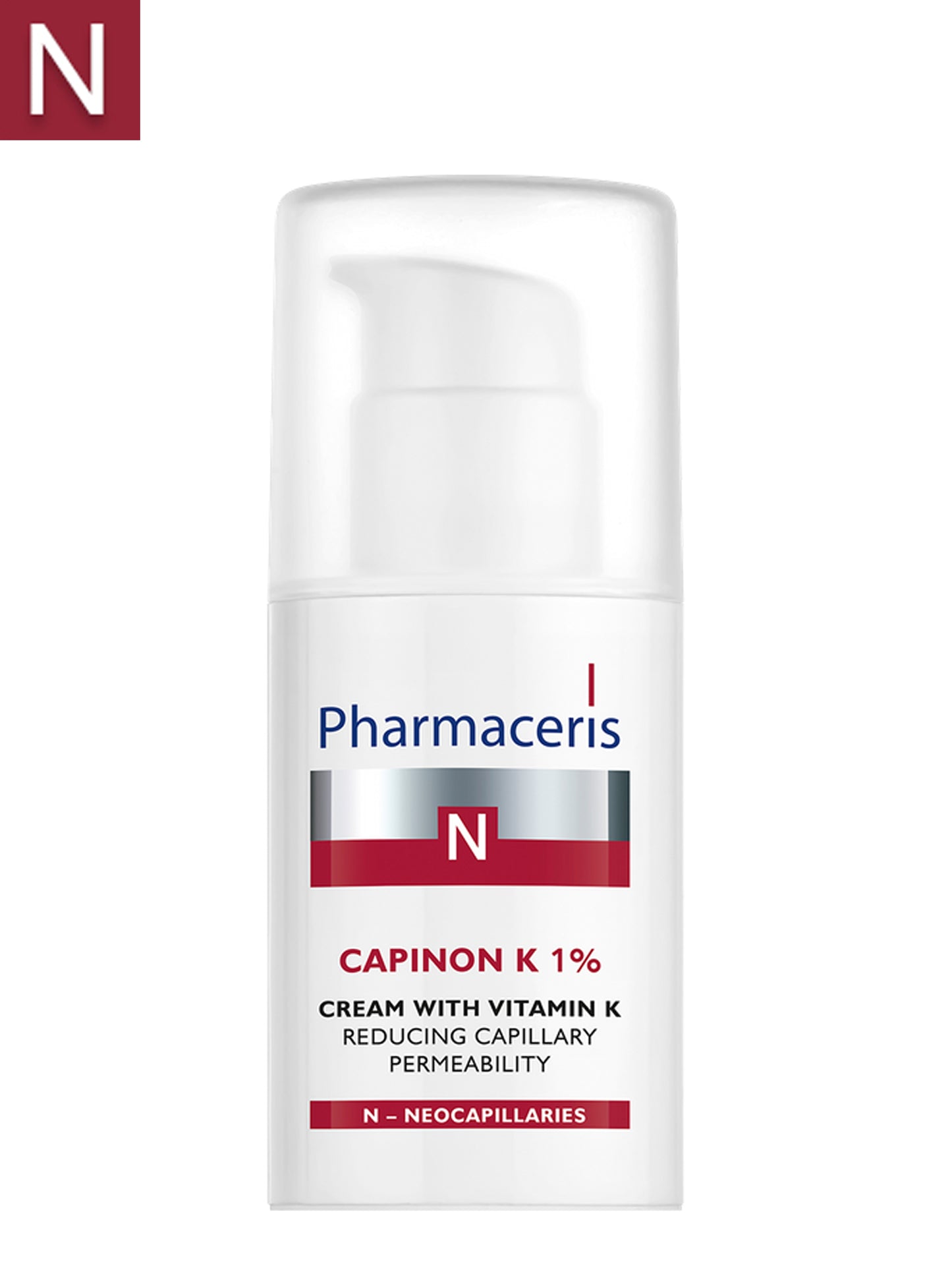 PHARMACERIS N CREAM WITH VITAMIN K REDUCING CAPILLARY PERMEABILITY CAPINON K 1% 30 ML