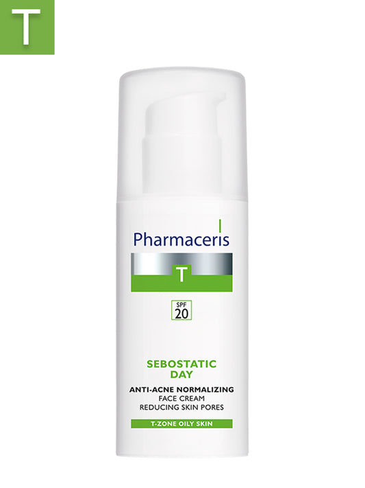 PHARMACERIS T ANTI-ACNE NORMALIZING FACE CREAM SPF 20 REFINES SKIN PORES SEBOSTATIC DAY 50 ML