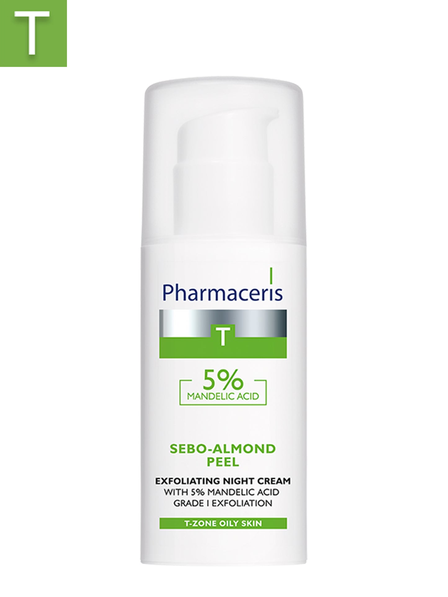 PHARMACERIS T NIGHT CREAM WITH 5% MANDELIC ACID 1ST DEGREE OF EXFOLIATION SEBO-ALMOND PEEL 5% 50 ML