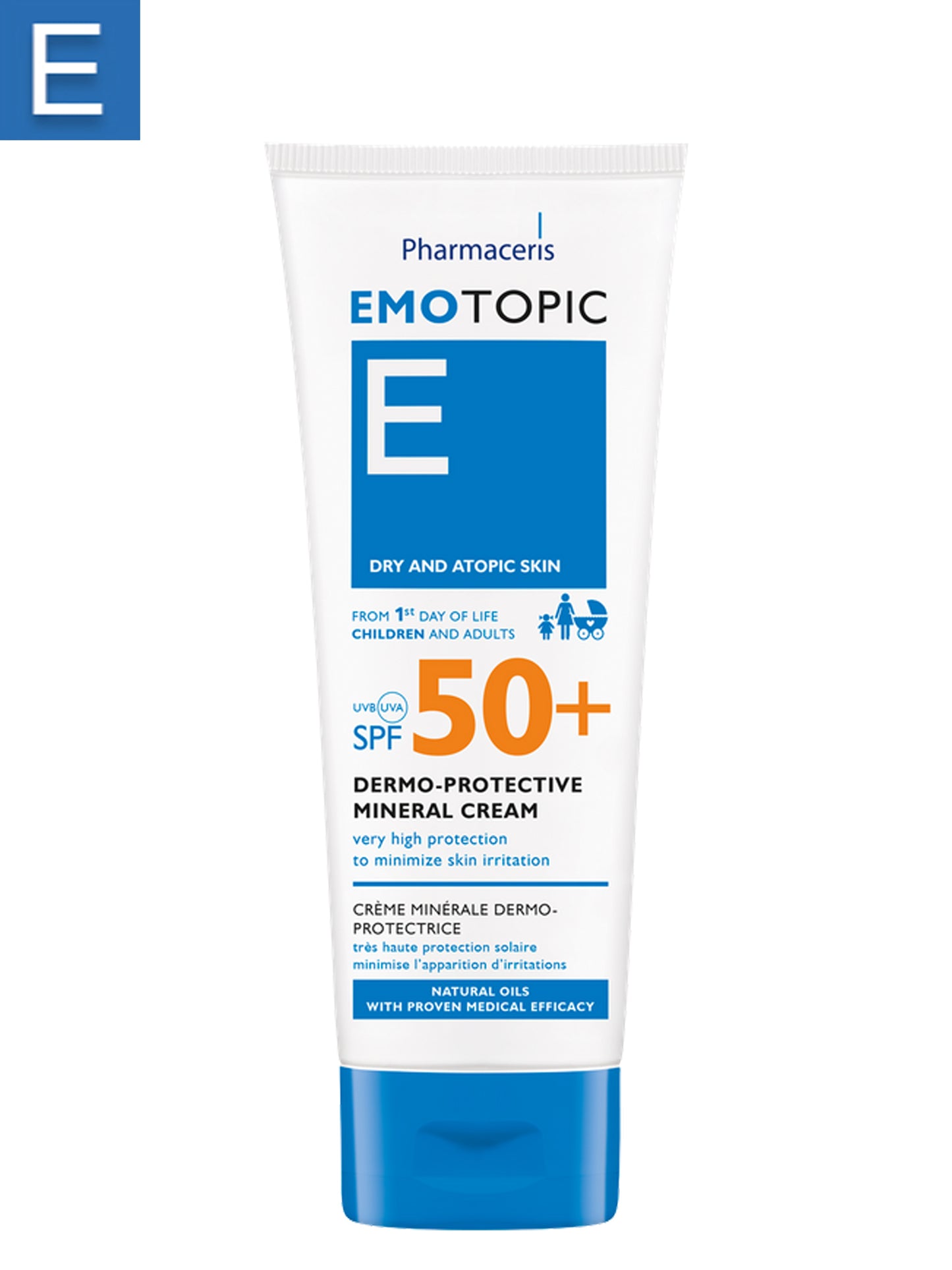 NEWNESS EMOTOPIC DERMO-PROTECTIVE MINERAL CREAM SPF 50 VERY HIGH PROTECTION TO MINIMIZE SKIN IRRITATION 75 ML