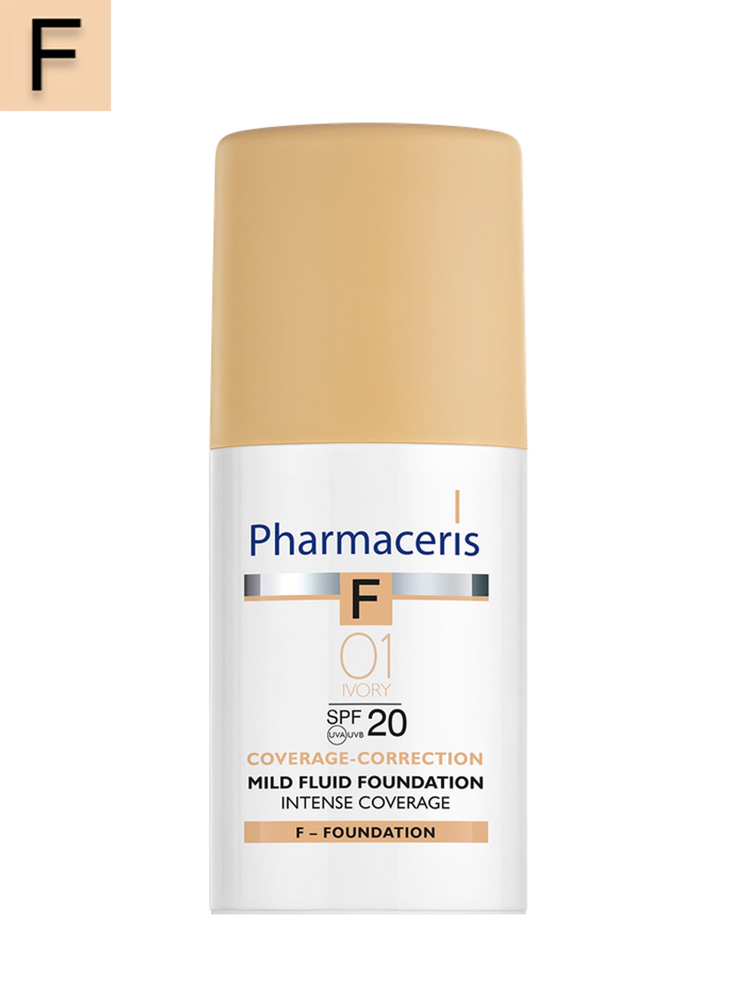 PHARMACERIS F MILD FLUID FOUNDATION SPF 20 INTENSE COVERAGE 01 IVORY 30 ML