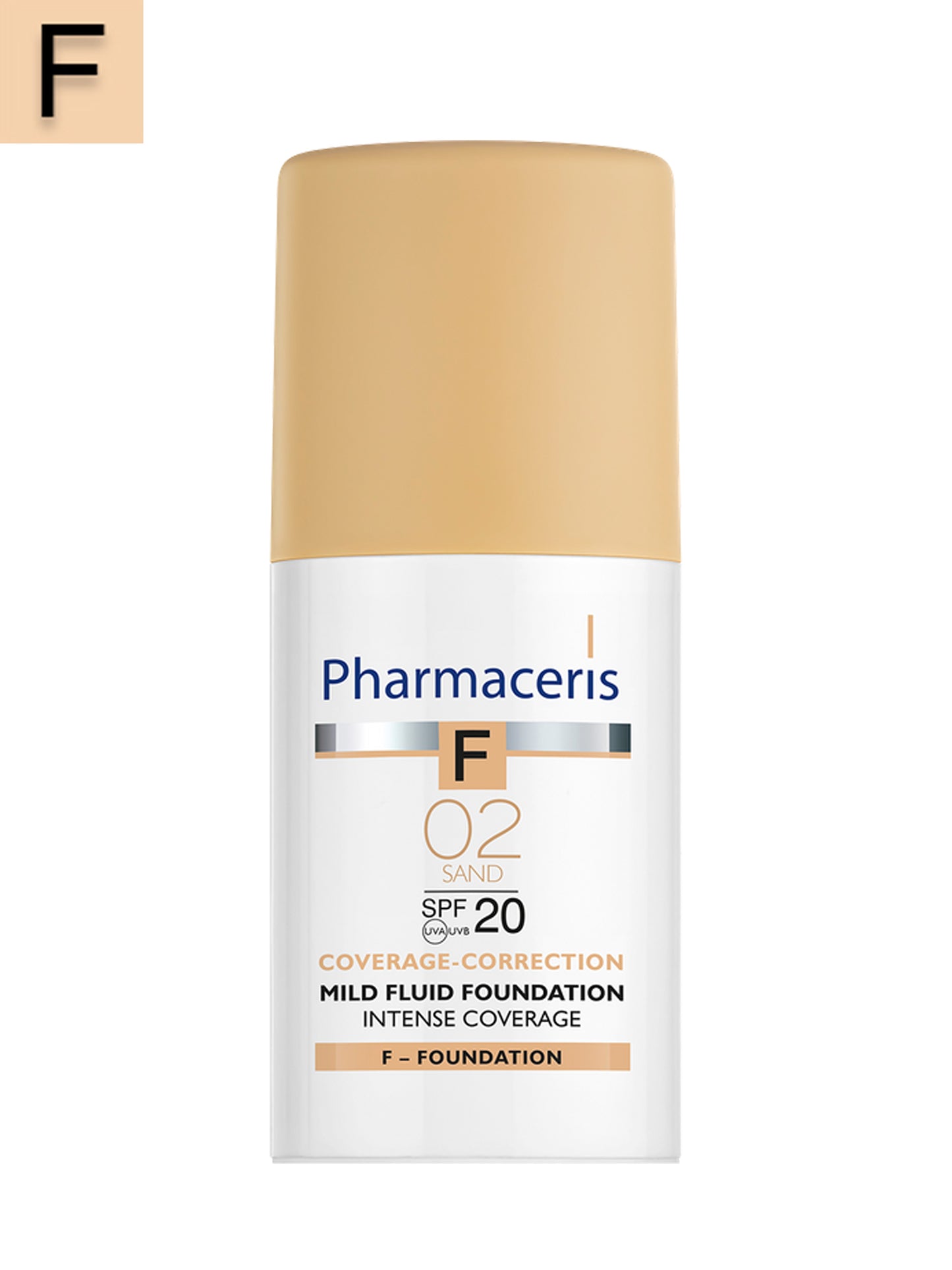 PHARMACERIS F MILD FLUID FOUNDATION SPF 20 INTENSE COVERAGE 02 SAND 30 ML