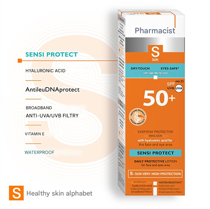 EVERYDAY PROTECTIVE EMULSION SPF 50+ for face and eye area with hyaluronic acid