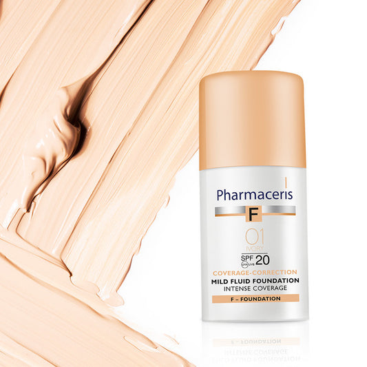 PHARMACERIS F MILD FLUID FOUNDATION SPF 20 INTENSE COVERAGE 01 IVORY 30 ML